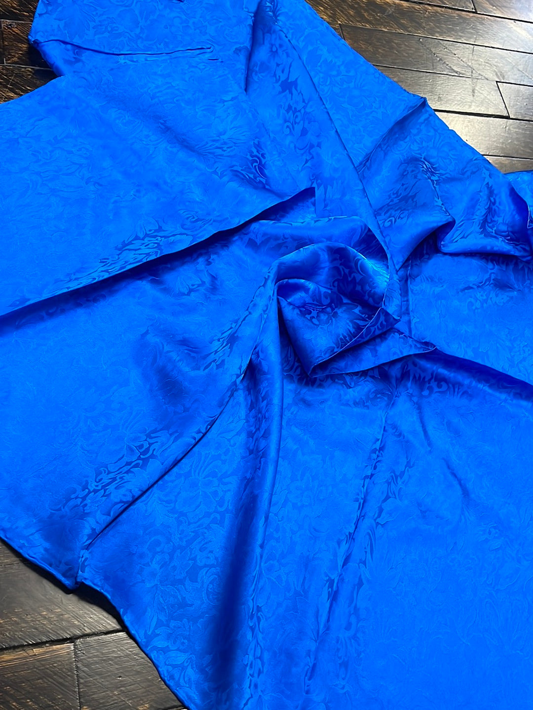 Etched Electric Blue Wild Rag - full size