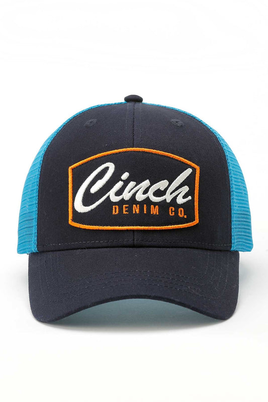 Cinch Trucker Hat Navy/Turquoise