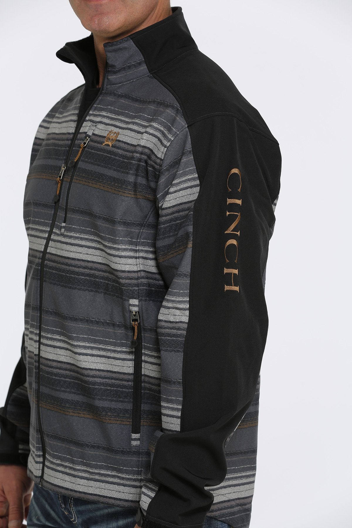 Blanket Black Stripe Bonded Men's Jacket